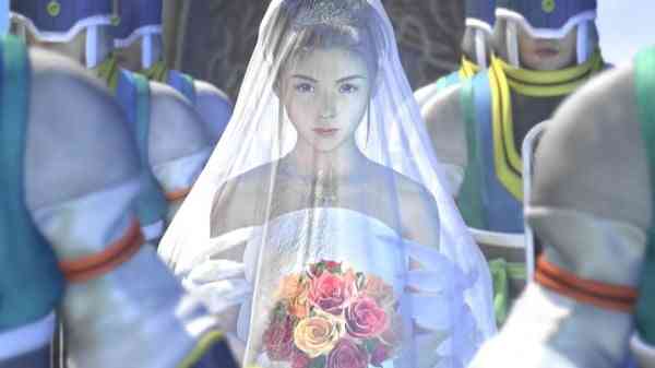 Yuna as she appears in Final Fantasy 10 in her wedding dress.