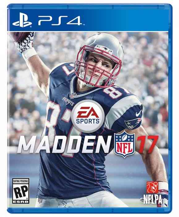 Madden NFL 17 Cover New England Patriots Rob Gronkowski