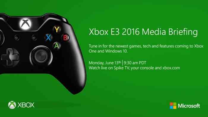 E3 2016 Press Conferences Microsoft Xbox One