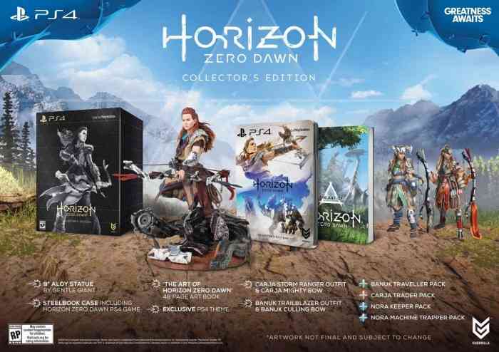 Horizon Zero Dawn Collector's Edition Package
