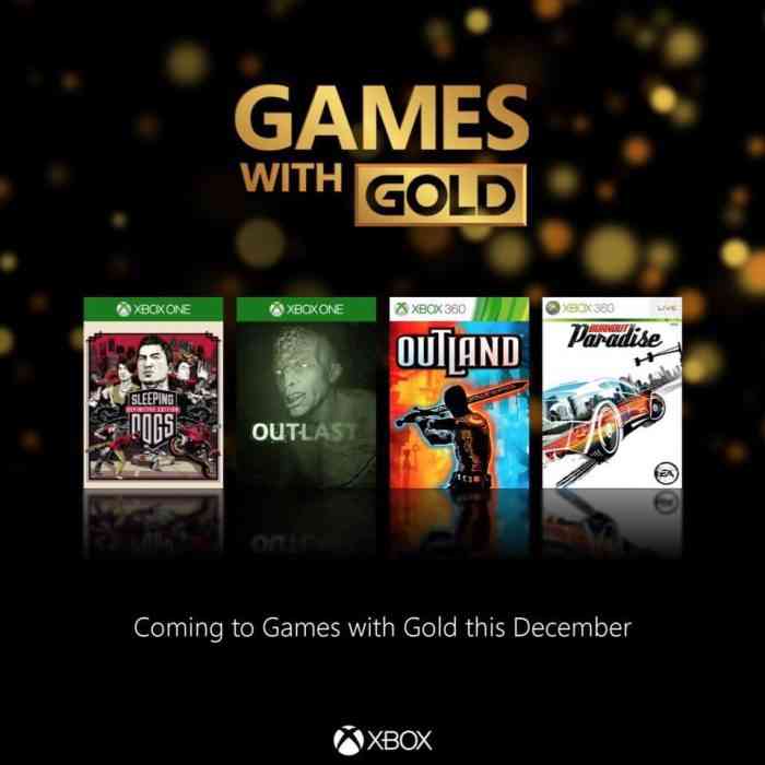 Games with Gold Dec 2016
