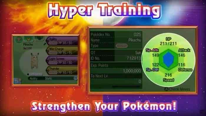 Pokemon Sun and Moon Hyper Training