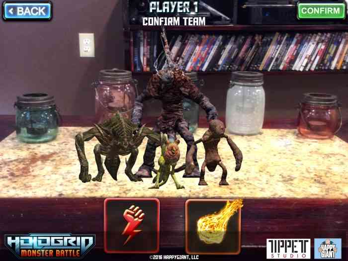 HoloGrid Monster Battle Top Screen