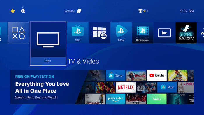 PS4 TV and Video Experience