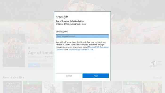 Age of Empires Gifting Cart