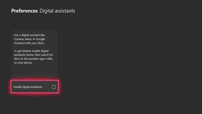 Xbox One digital assistants