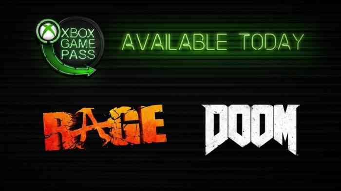 doom and rage xbox game pass