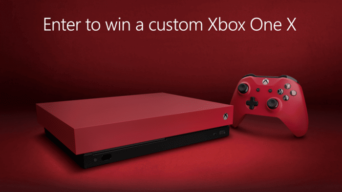 Xbox One X custom red content