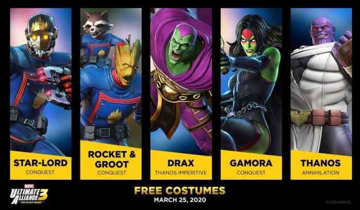 Marvel Ultimate Alliance 3 Costumes