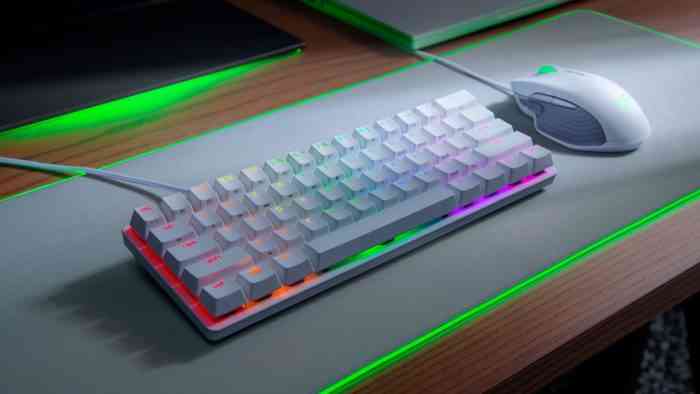 Grab the Stunning White Razer Huntsman Mini 60% Gaming Keyboard 