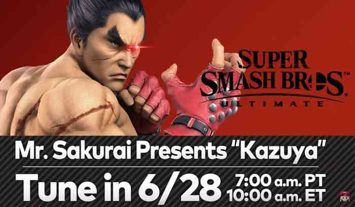 Kazuya Mishima SMash Bros Ultimate presentation date