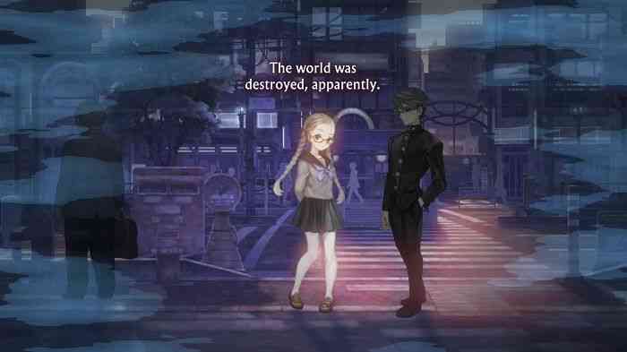 13 Sentinels: Aegis Rim Tomi reflecting on the world being destroyed.