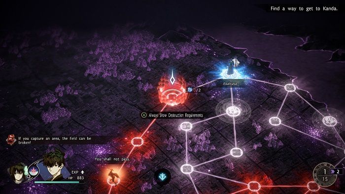 Fate/Samurai Remnant screenshot Spirit Font map.