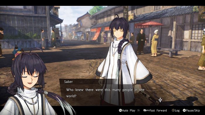 Fate/Samurai Remnant screenshot of Saber.