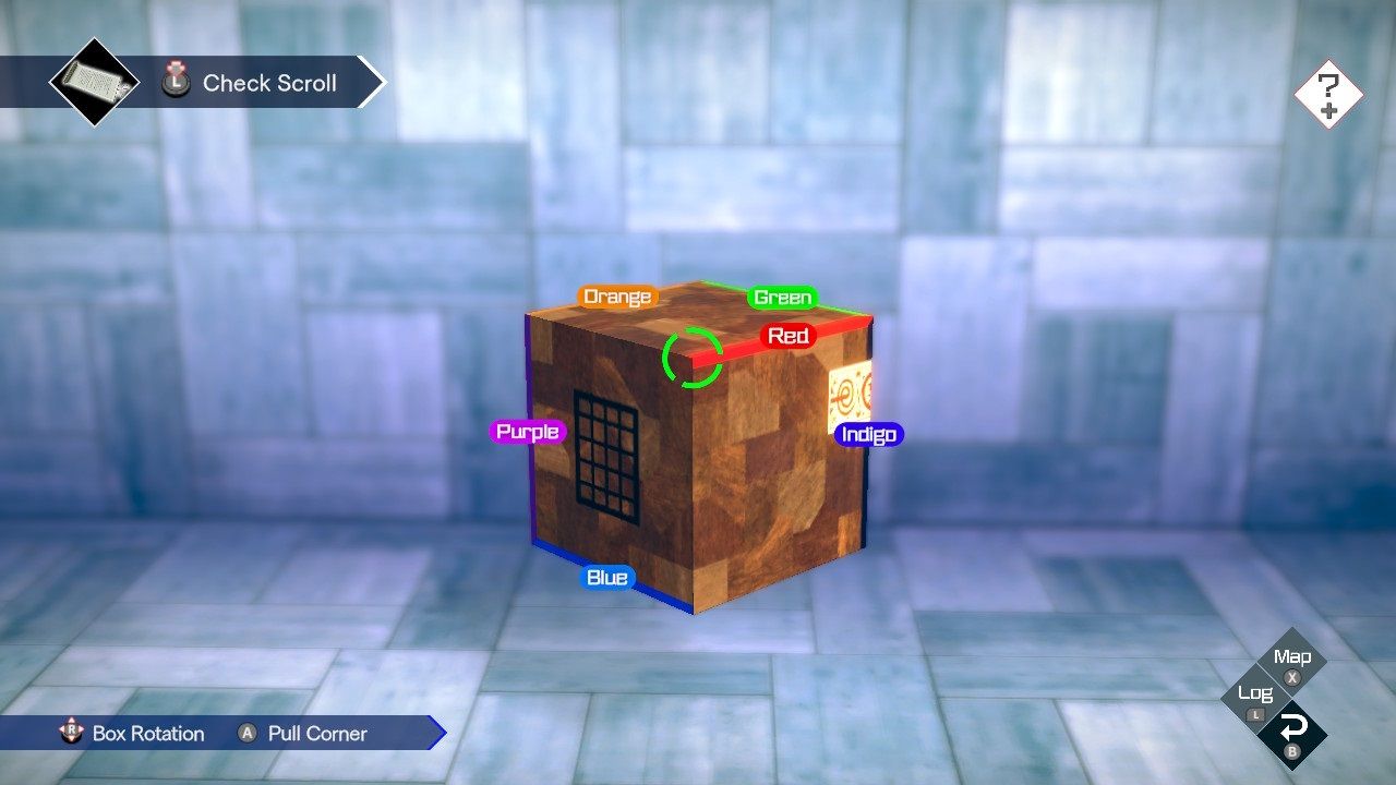 No Sleep For Kaname Date - From AI: THE SOMNIUM FILES screenshot showing an in-progress puzzle box.