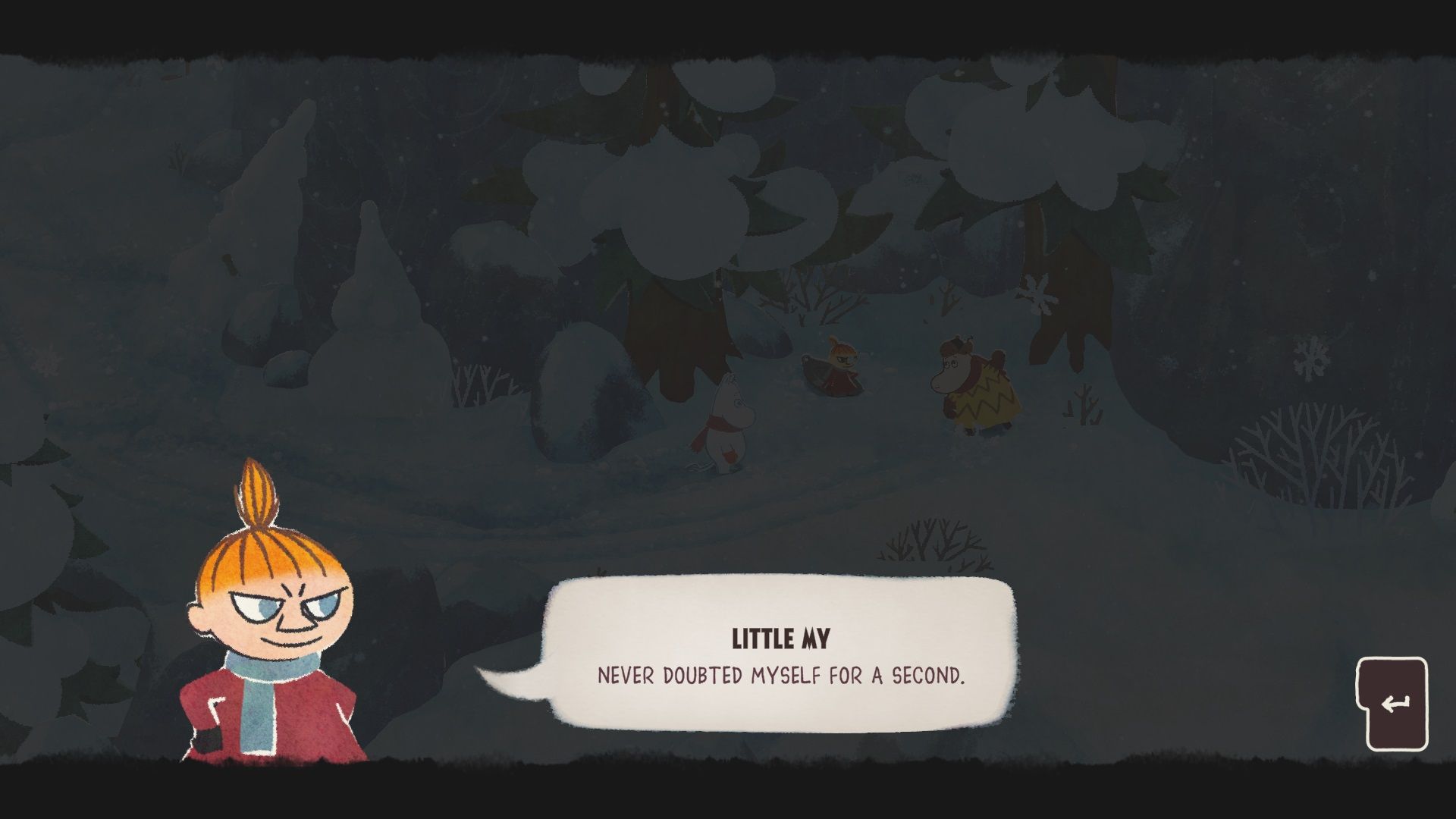 Moomintroll: Winter’s Warmth Little My screenshot.