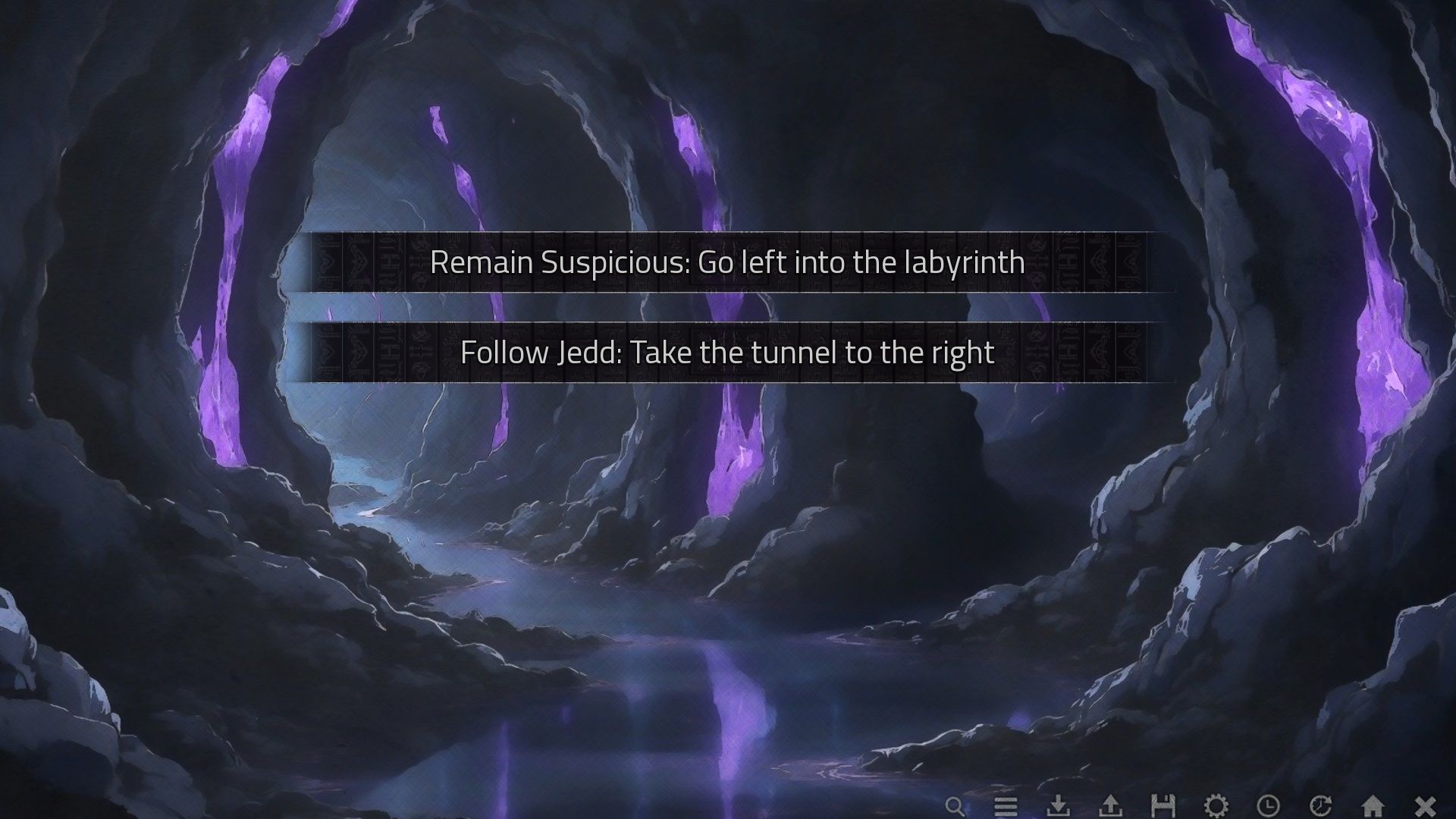 Advent: Dawn screenshot choices.