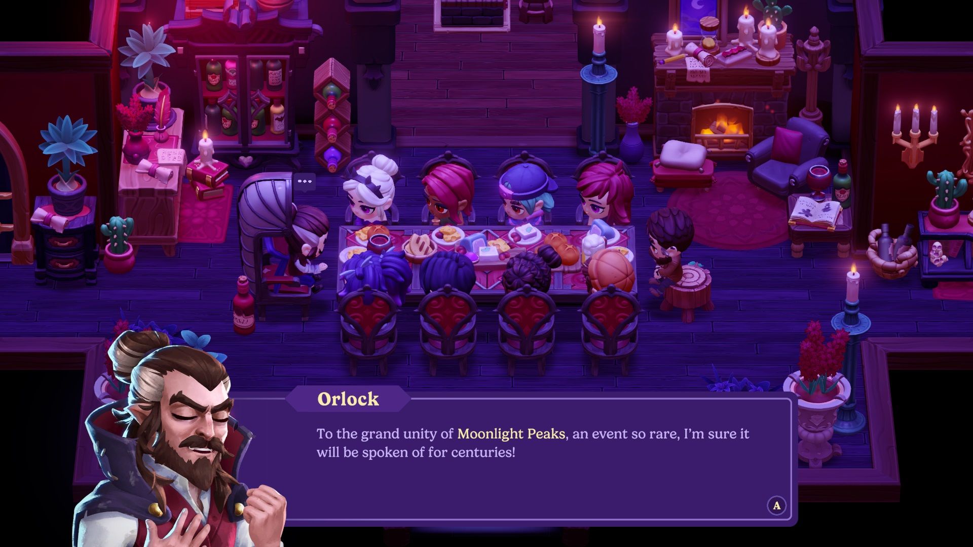 Moonlight Peaks party screenshot.