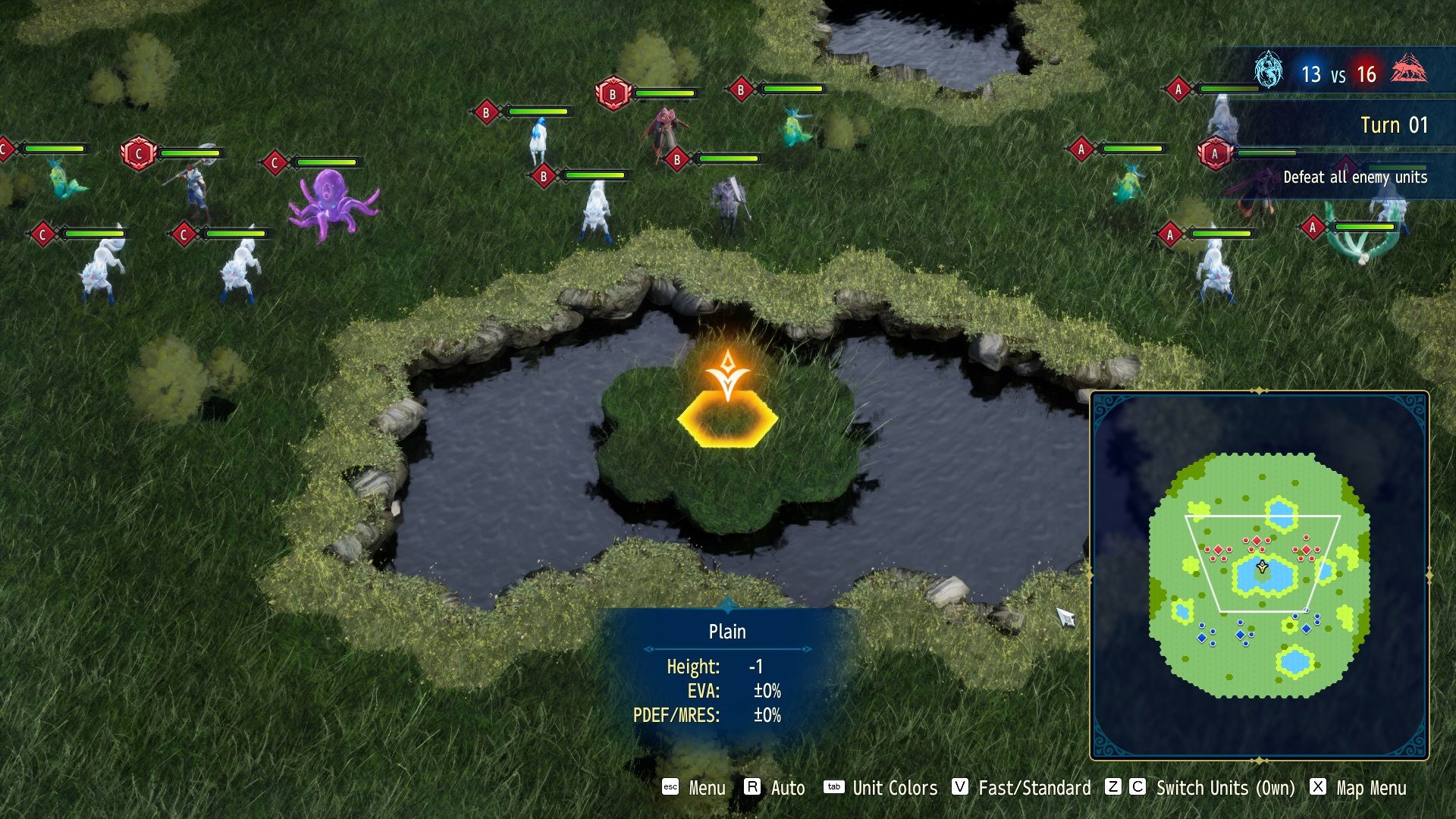 Brigandine Abyss map screenshot.