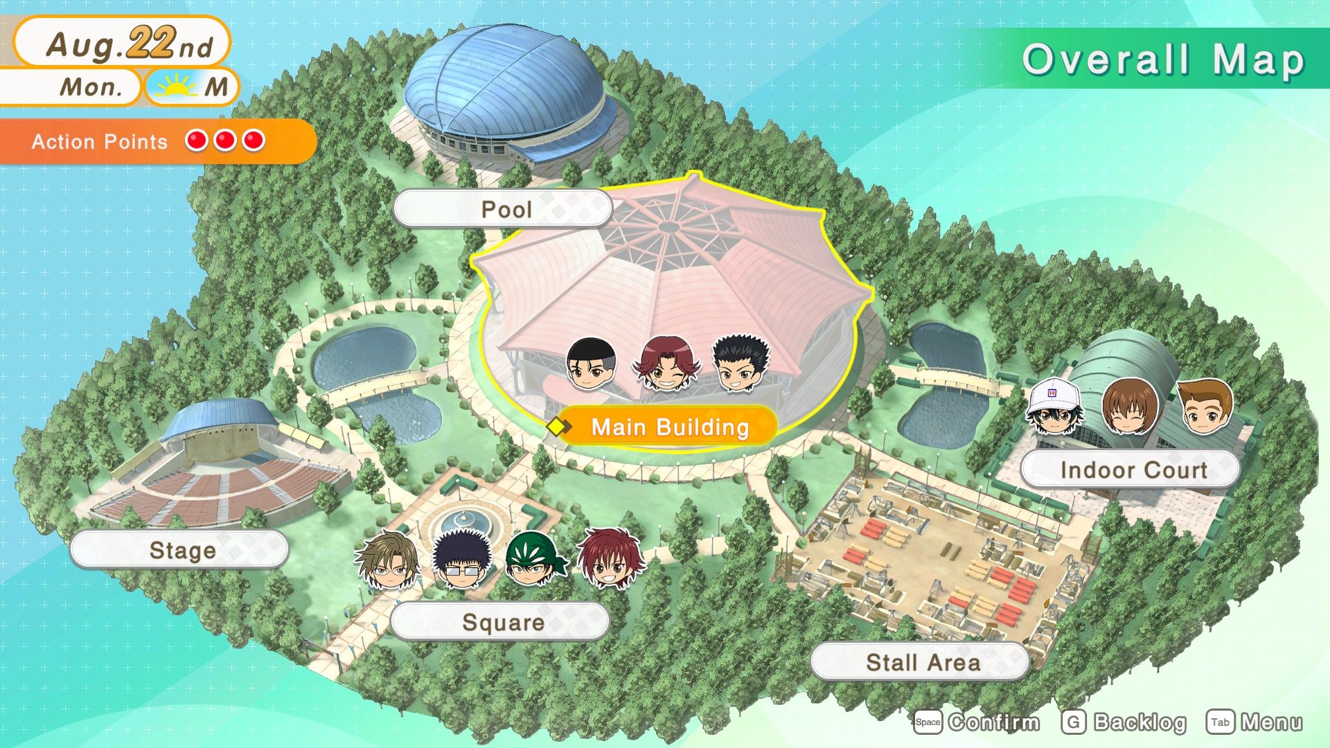 The Prince of Tennis: Sweet School Festival ~♡-40 and more...~ map screenshot.